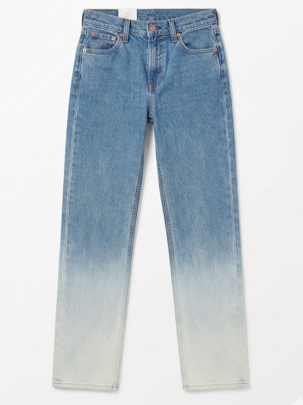 Gap 90s Straight Highrise Two-Tone Blue Fade Jeans